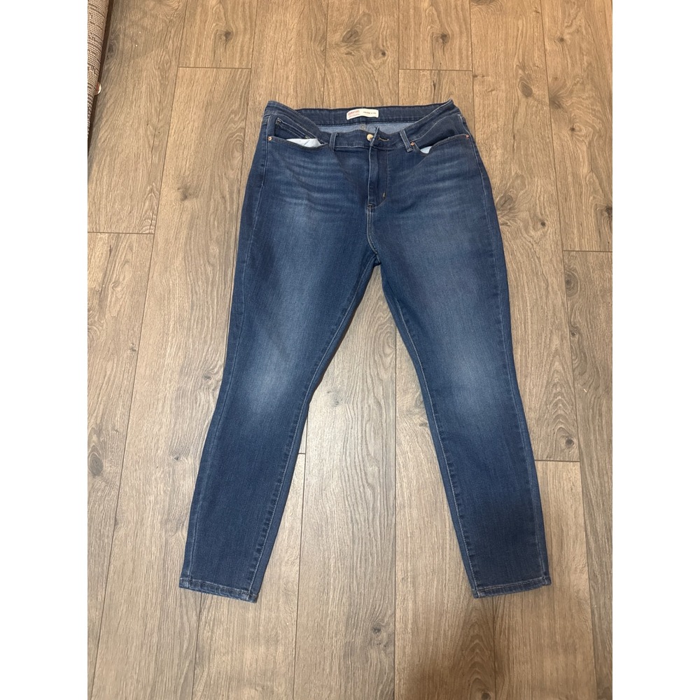 Signature‎ by Levi Strauss Womens High Rise Skinny Jeans Dark Wash 14S W32 L28